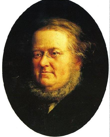 Knud Bergslien Portrait of norwegian author Peter Christen Asbjornsen Sweden oil painting art